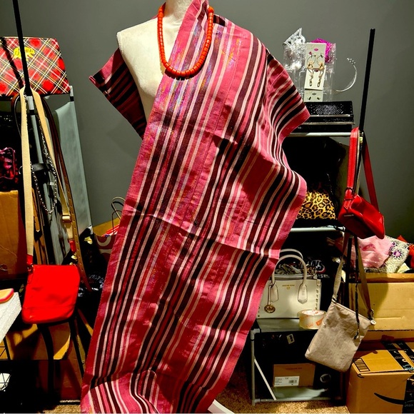 Aso oke Gele/Headwrap, Nigeria Woven Two Tone Aso Oke For Africa Wedding - Picture 3 of 5